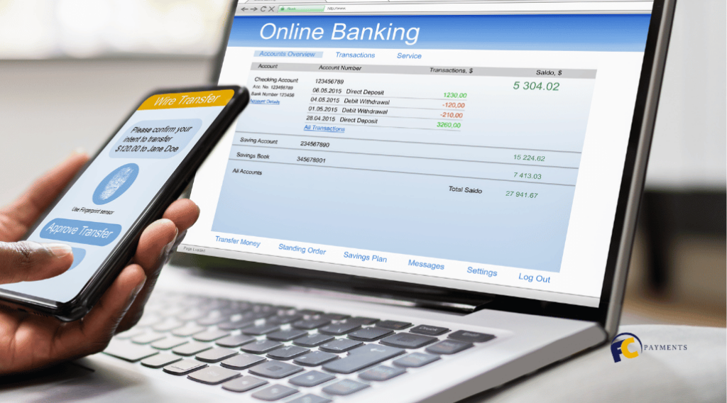 A person using a check verification service to verify a check online