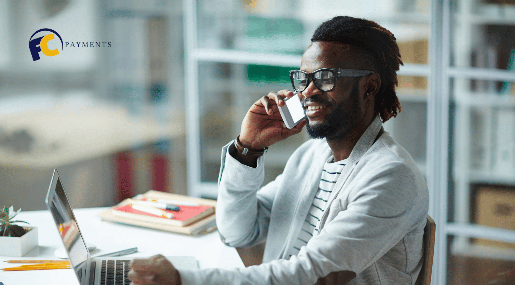 A person visiting a financial institution to verify a check in person