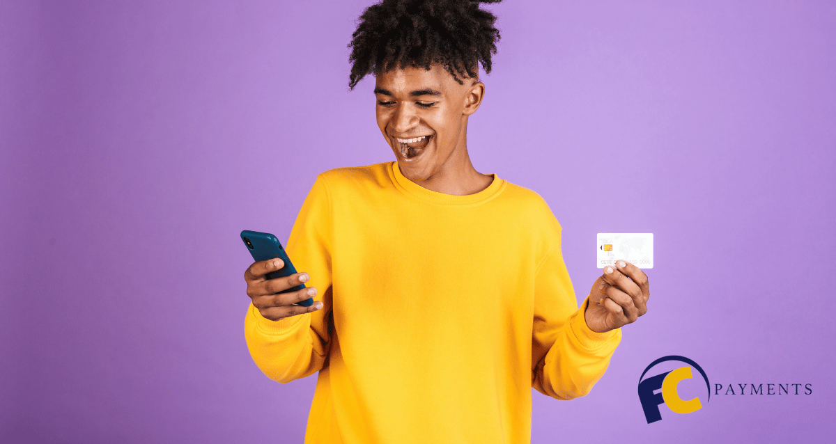 A person using their Venmo app to pay for goods or services